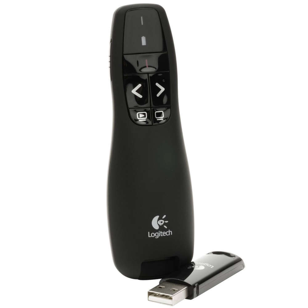 Кликер logitech. Презентатор Logitech r400. Logitech Wireless presenter r400. Презентер Logitech presenter r400 черный. Указка-презентер Logitech Wireless presenter r400.