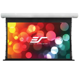 Електрически екран за проектор Elite Screen SKT84XHW-E12 Saker Tension Series, 84" (16:9), 185.9 x 104.6 см., бяла кутия