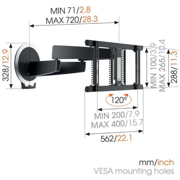 Електрическа стойка за OLED телевизор Vogel's NEXT 7356 за 40-65" TV - Image 8