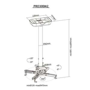 Стойка за проектор Sunne PRO300M2