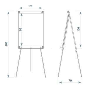 Немагнитен флипчарт 2x3 Classic TF01/70M с крачета