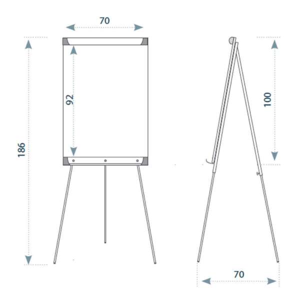 Немагнитен флипчарт 2x3 Classic TF01/70M с крачета - Image 2