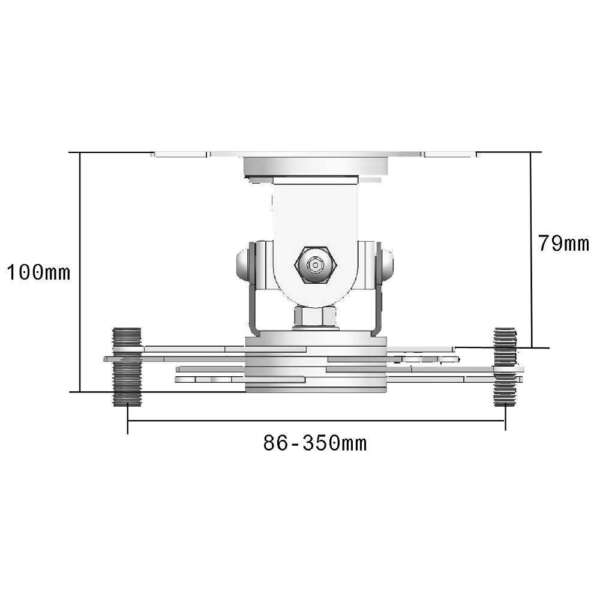 Стойка за проектор VISION Techmount TM-CC, 10 см, бяла - Image 4