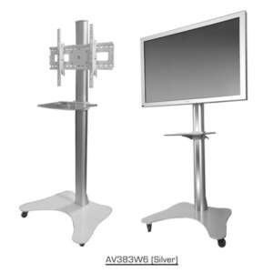 Стойка за телевизор за под Abtus AV383W6 за  37”-50" TV, с колела