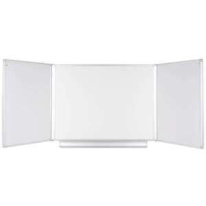 Магнитна тройна бяла дъска с емайлирано покритие Bi-Office INFINITY TRIO 120x240/480