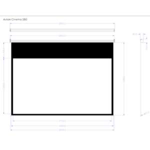 Ръчен екран за проектор Avtek Cinema 280, 122" (16:9), 270x152 см., бяла кутия