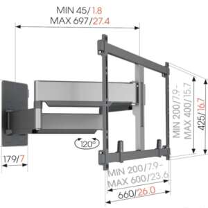 Стойка за телевизор с четири рамена Vogel's Elite TVM 5855 за телевизори от 55 до 100 инча