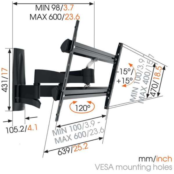 Стойка за телевизор за стена Vogel's WALL 3350 за 40-65" TV - Image 7