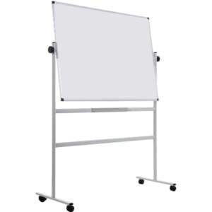 Бяла дъска за писане на стойка 100x200 см Bi-Office Revolver QR0701